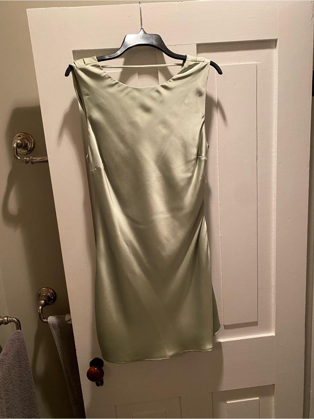 NWT - Satin Shift Dress - Light Sage